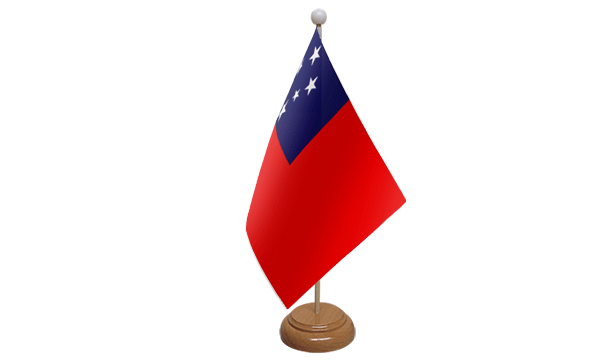 Samoa (Western) Small Flag with Wooden Stand